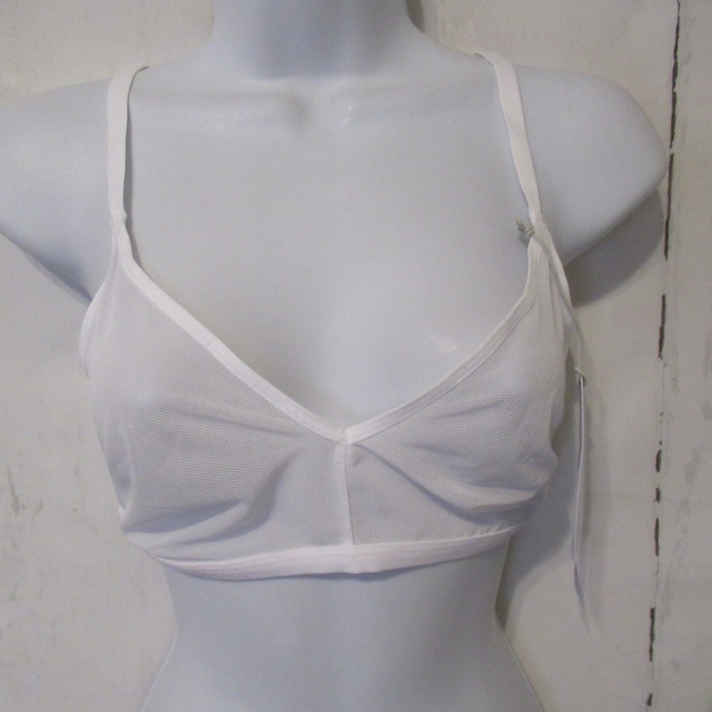 New Negative Bra 2 White Sieve No Wire Sheer Wireless Wire Free Bralette
